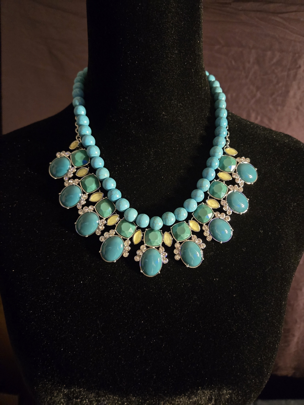 Kimberly Claire Turquoise Statement Necklace by Lia Sophia